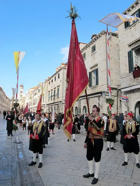 Procession sur le Stradun