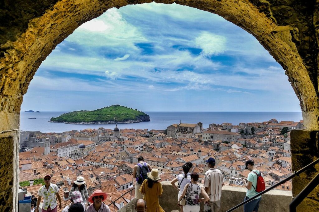 Vue sur Dubrovnik et Lokrum